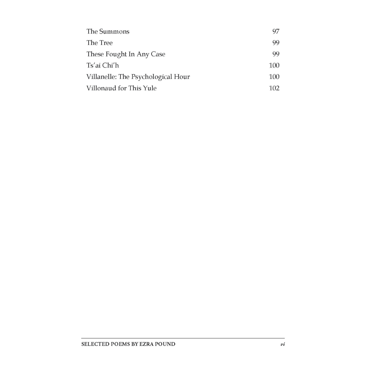 Selected Poems by Ezra Pound