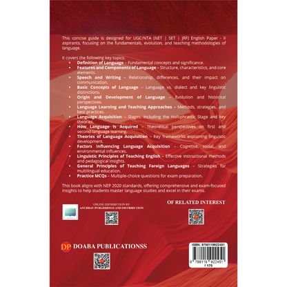 Doaba’s NTA UGC NET | SET | JRF English Paper II – Language Basic Concepts, Theories, and Pedagogy