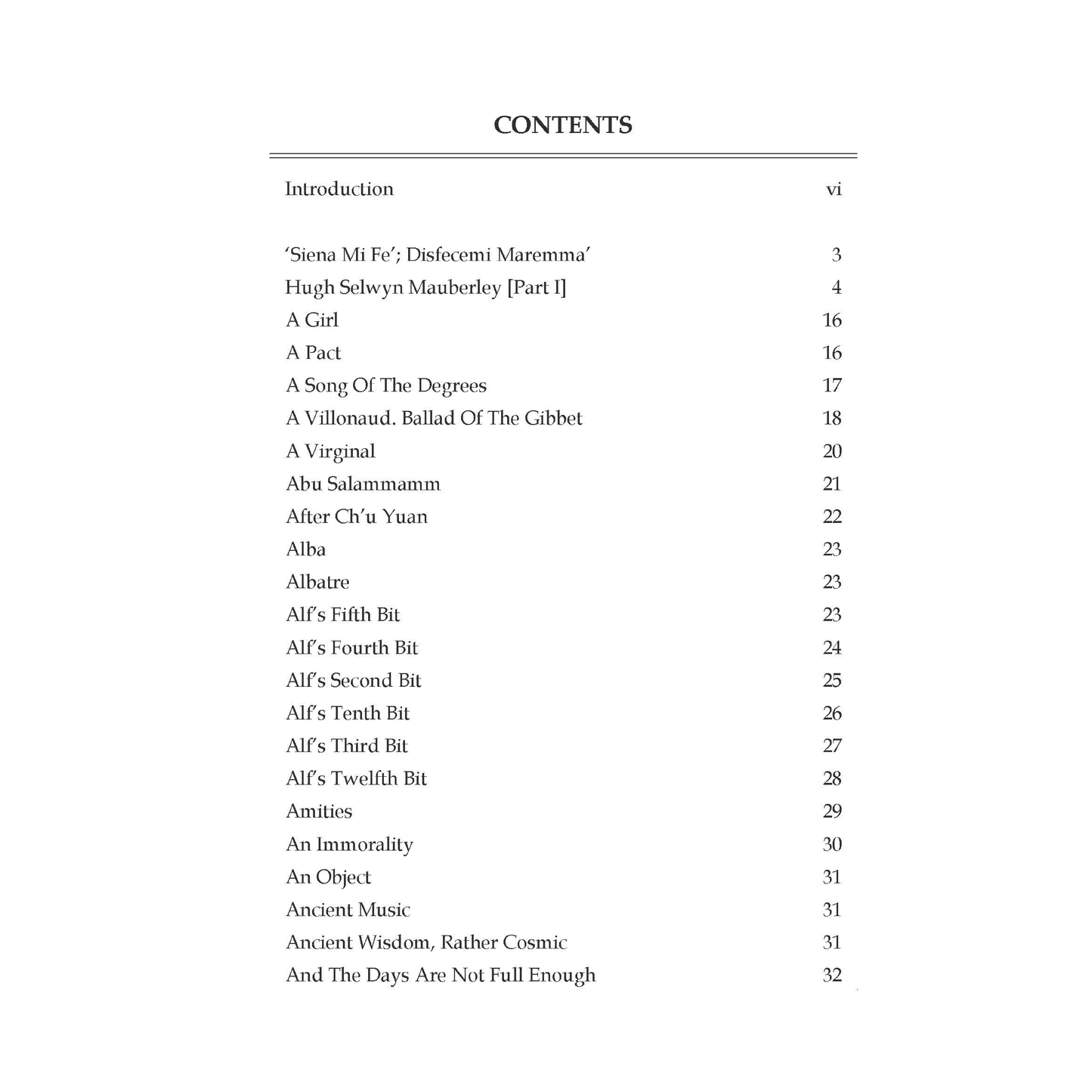 Selected Poems by Ezra Pound