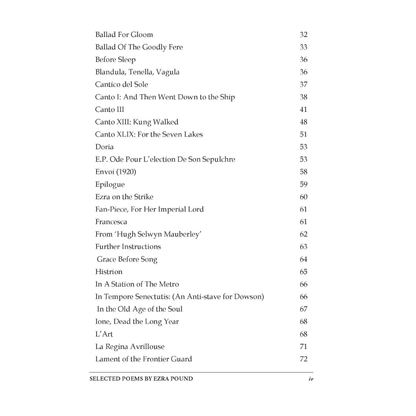 Selected Poems by Ezra Pound