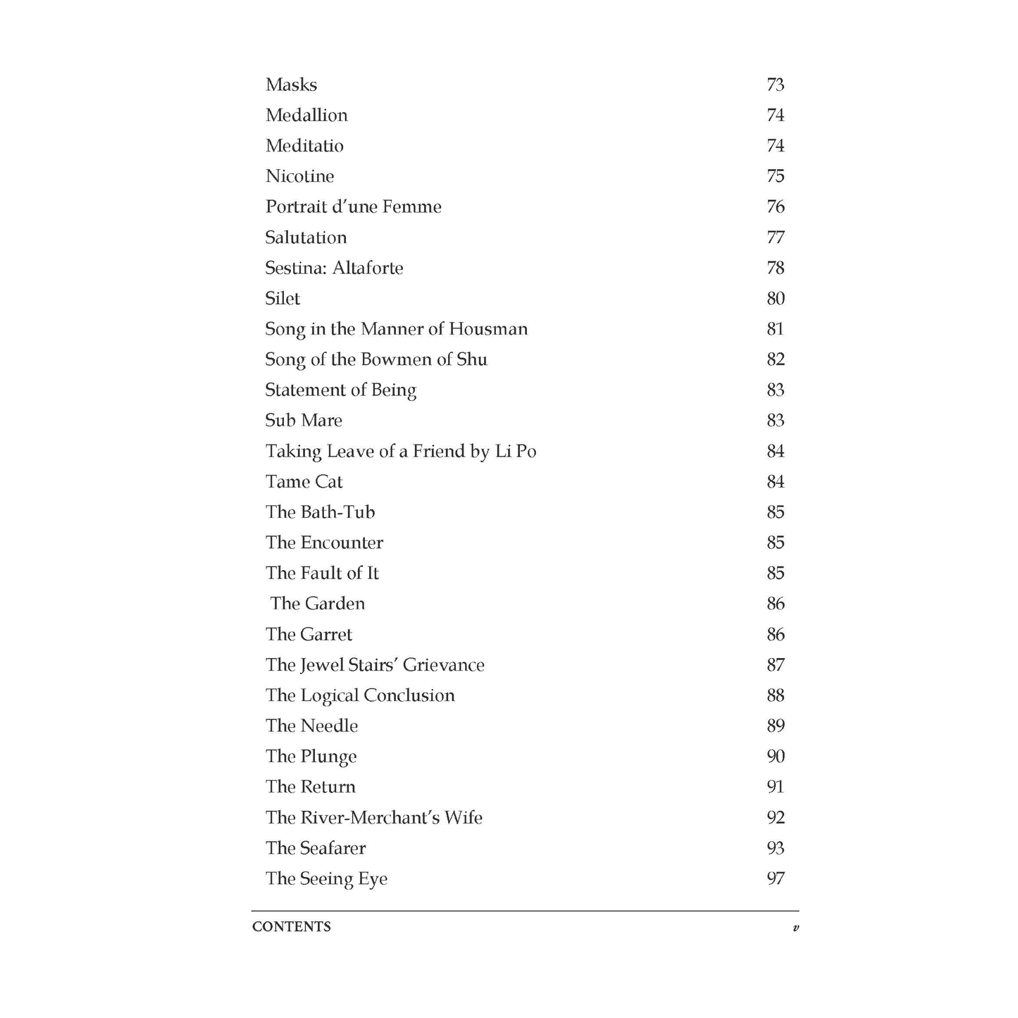 Selected Poems by Ezra Pound