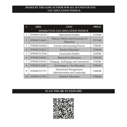 Doaba’s UGC/NTA (NET | SET | JRF) Education Paper - II: Unit - III | Learners and Learning Process