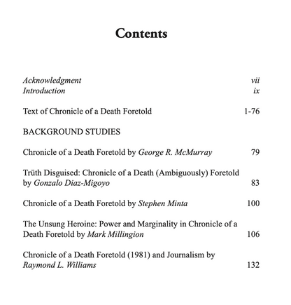 Chronicle of a Death Foretold - G.G Marquez
