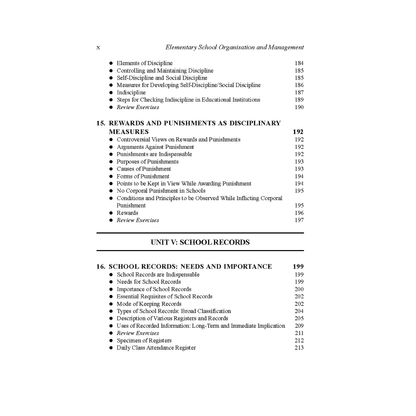 Elementary School Organization and Management