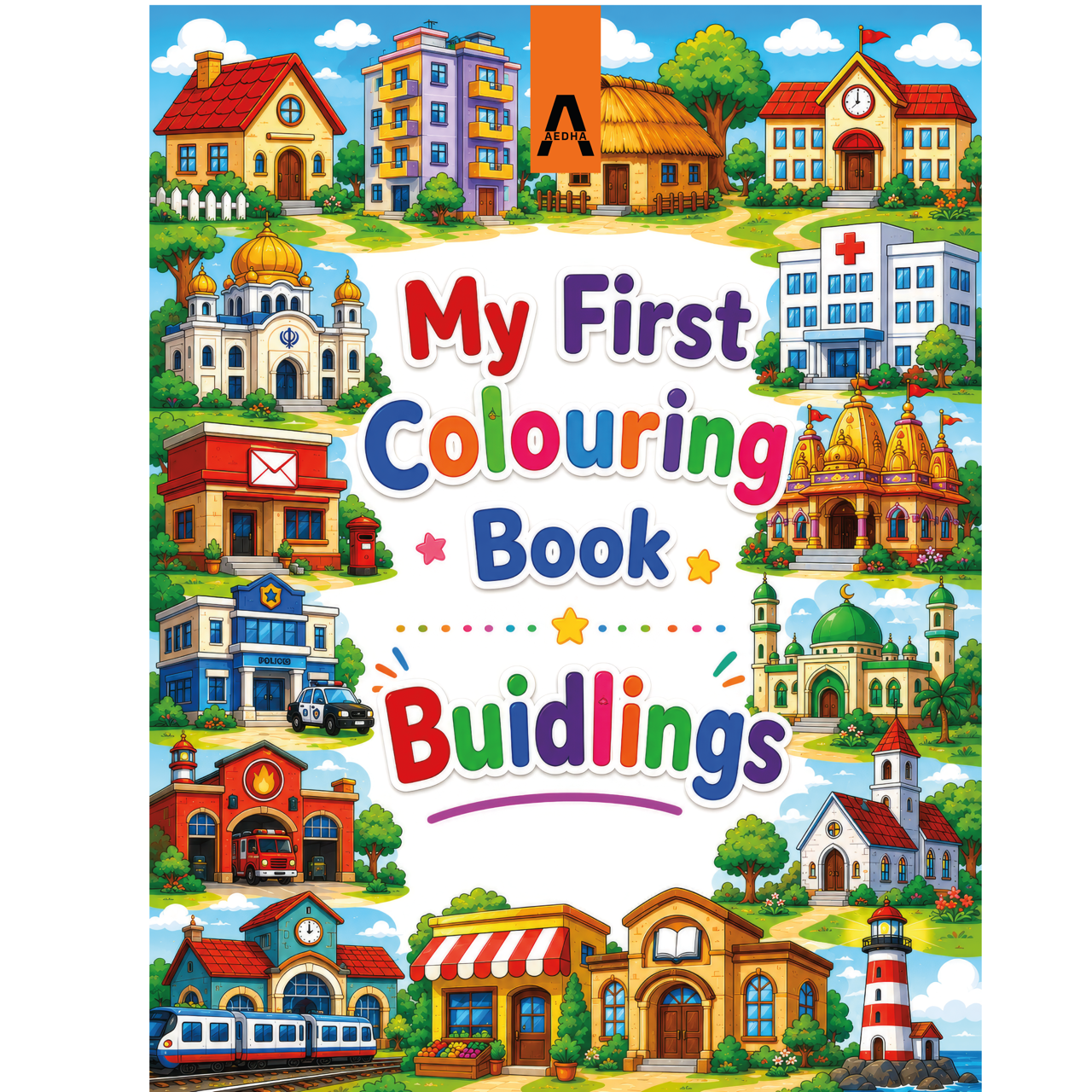 My First Colouring Book – Buildings