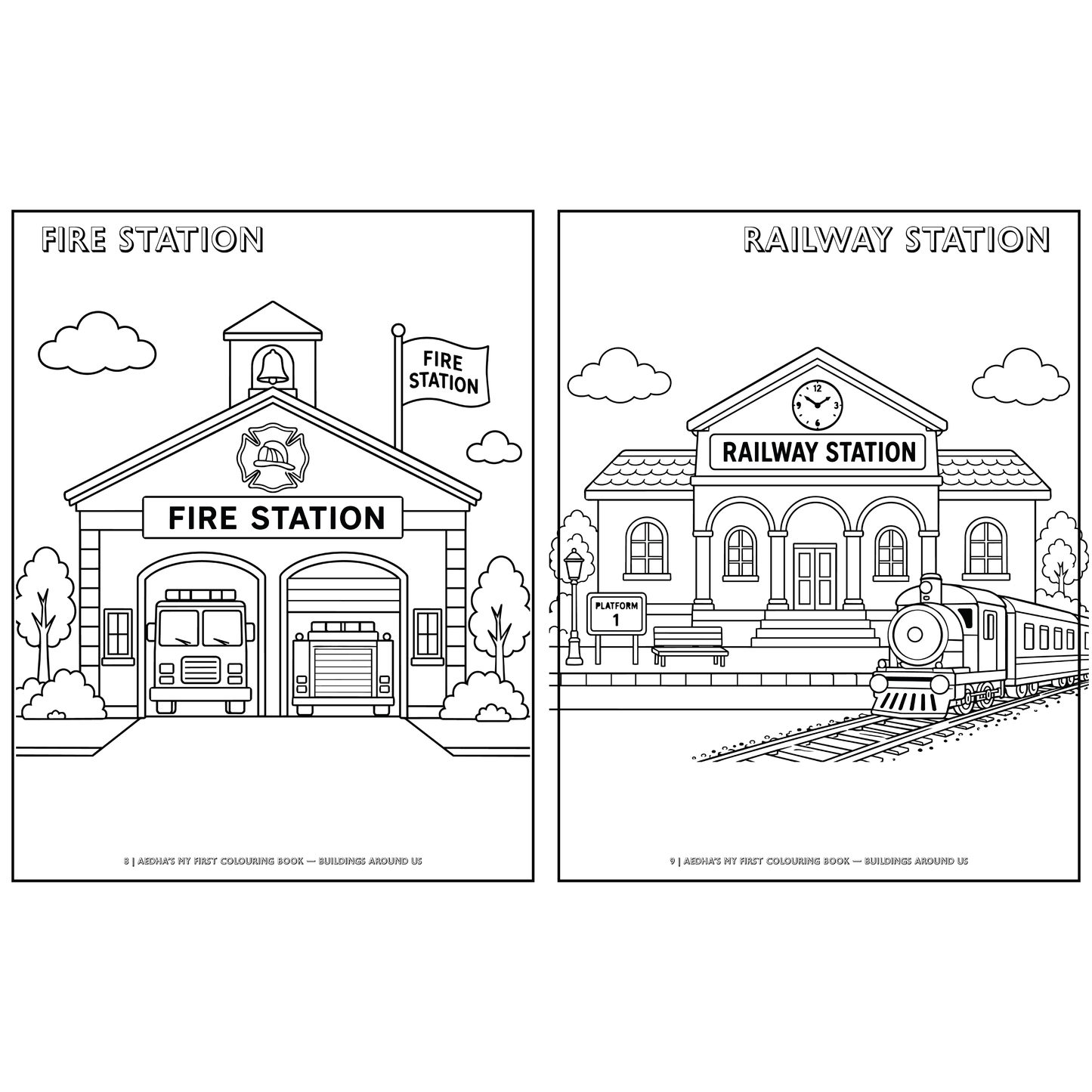 My First Colouring Book – Buildings