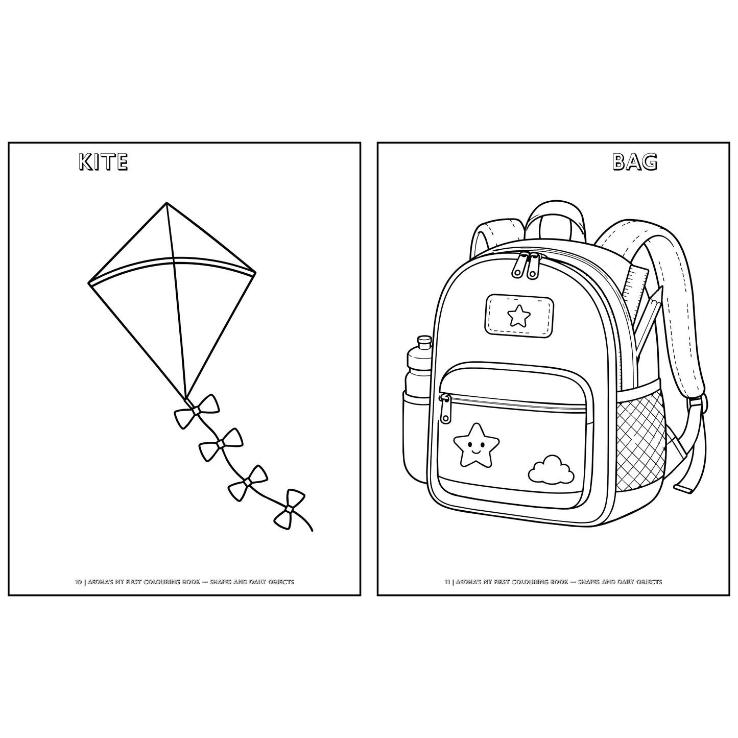 My First Colouring Book – Shapes and Daily Objects