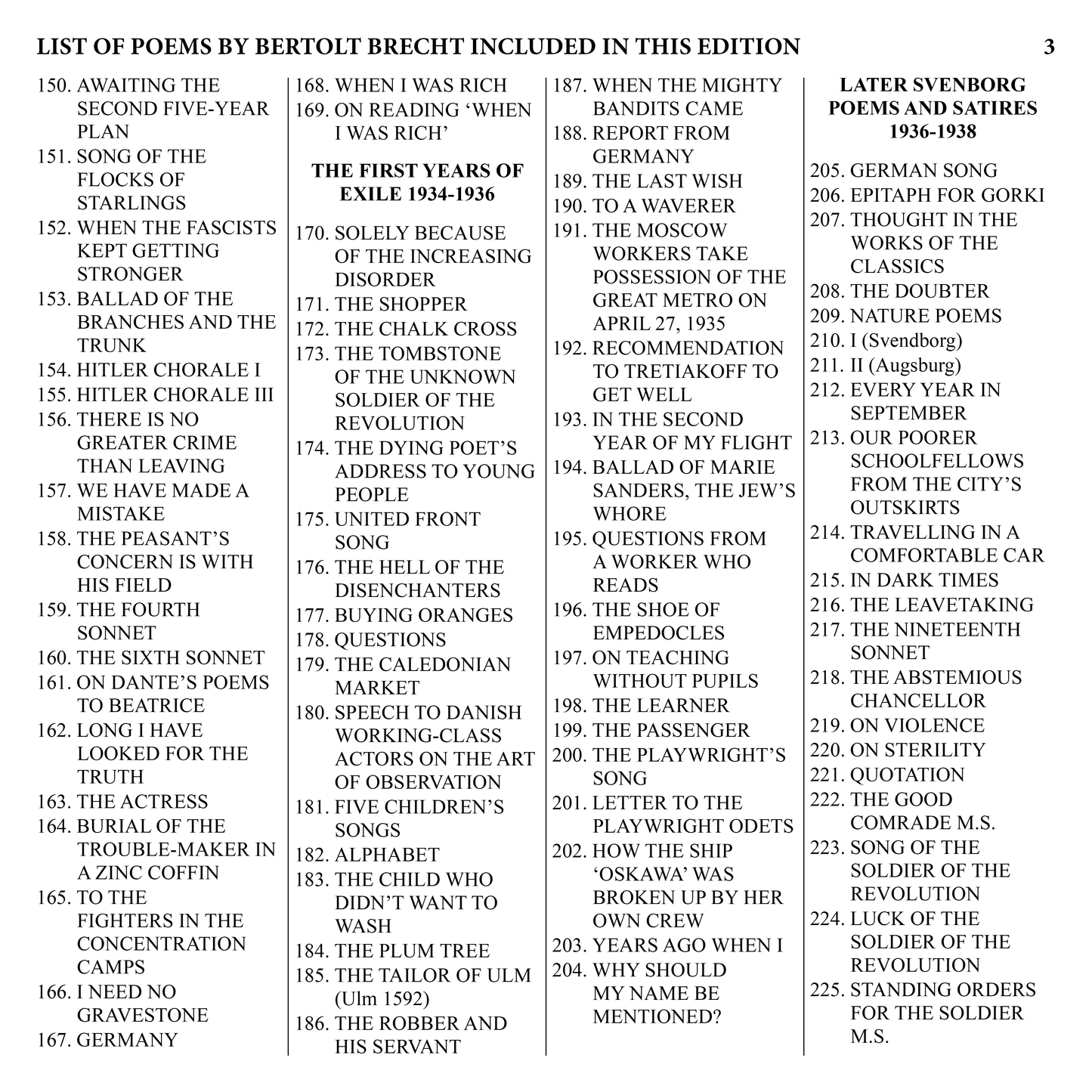 Selected Poems by Bertolt Brecht