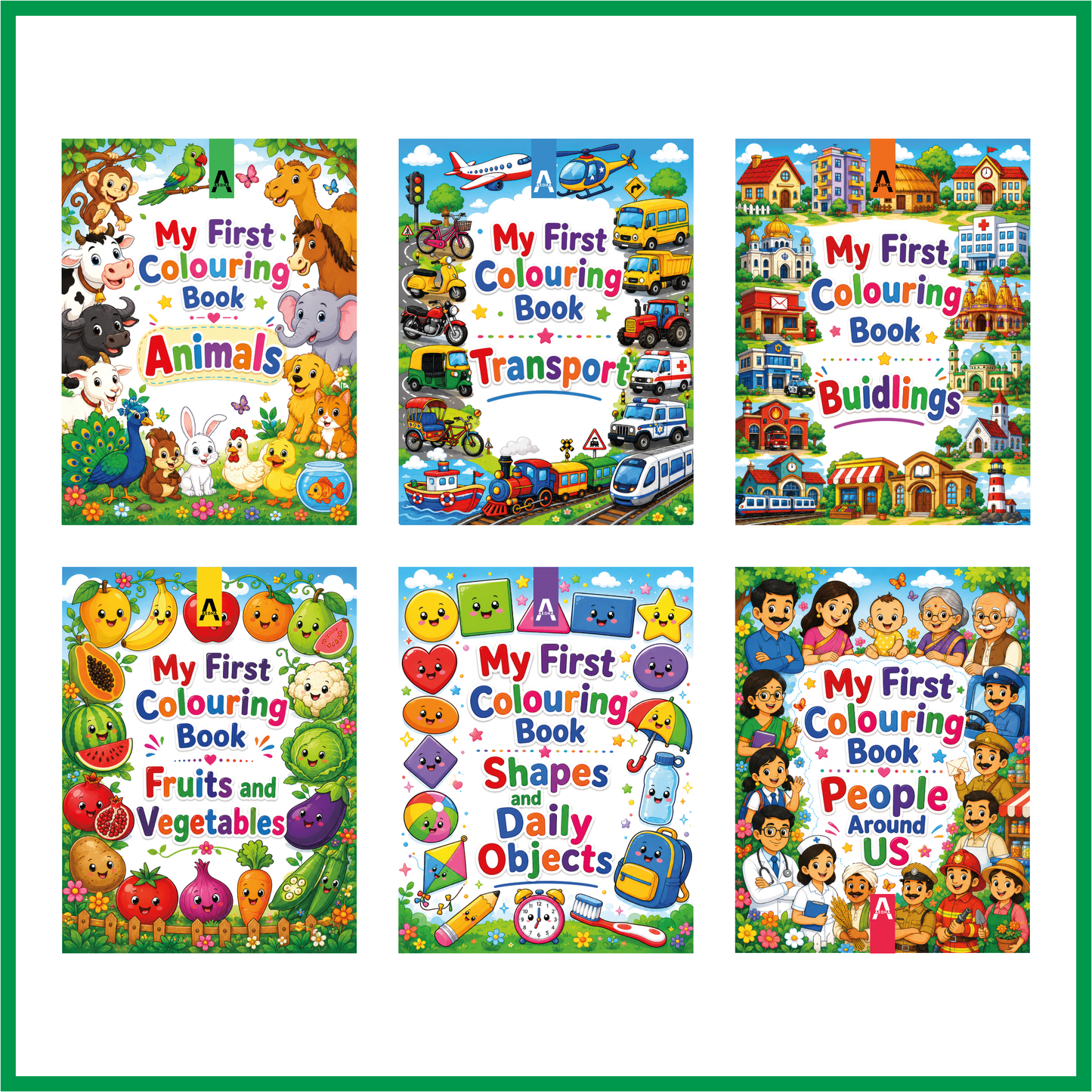 My First Colouring Book – Shapes and Daily Objects
